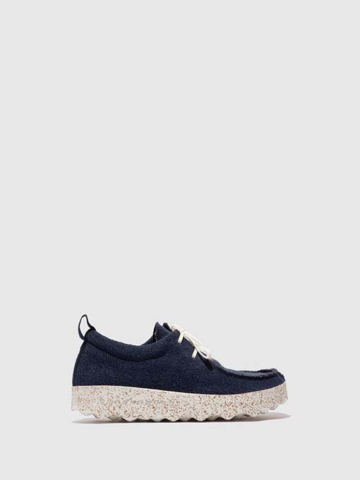 Asportuguesas Chat Trainers Navy Recycled Linen - Naisten Lace-up Trainers ASPP018905FI Laivastonsininen